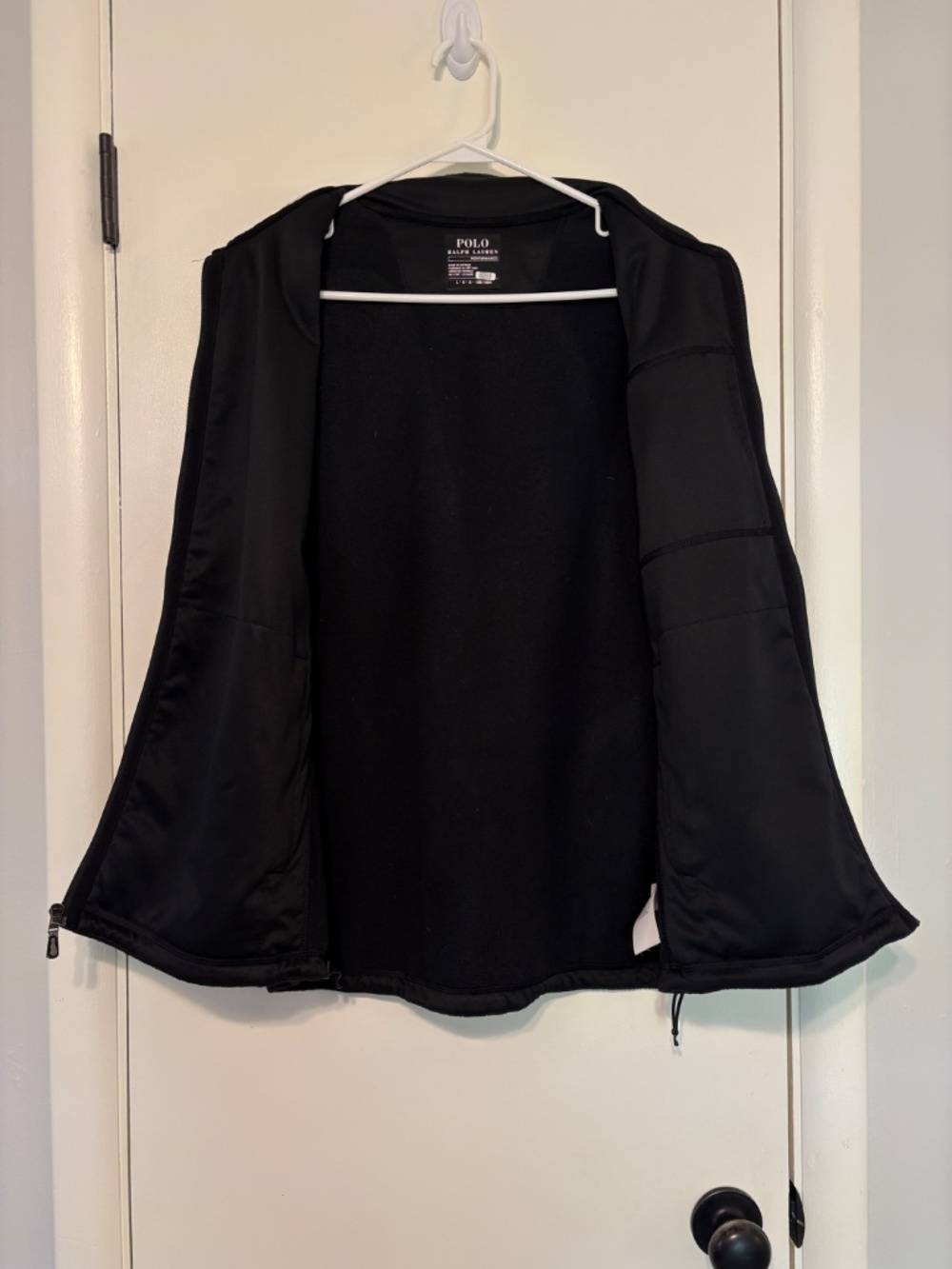 Polo Ralph Lauren Men's Performance Fleece Full-Zip Vest L Black Logo Pockets - Picture 4 of 10